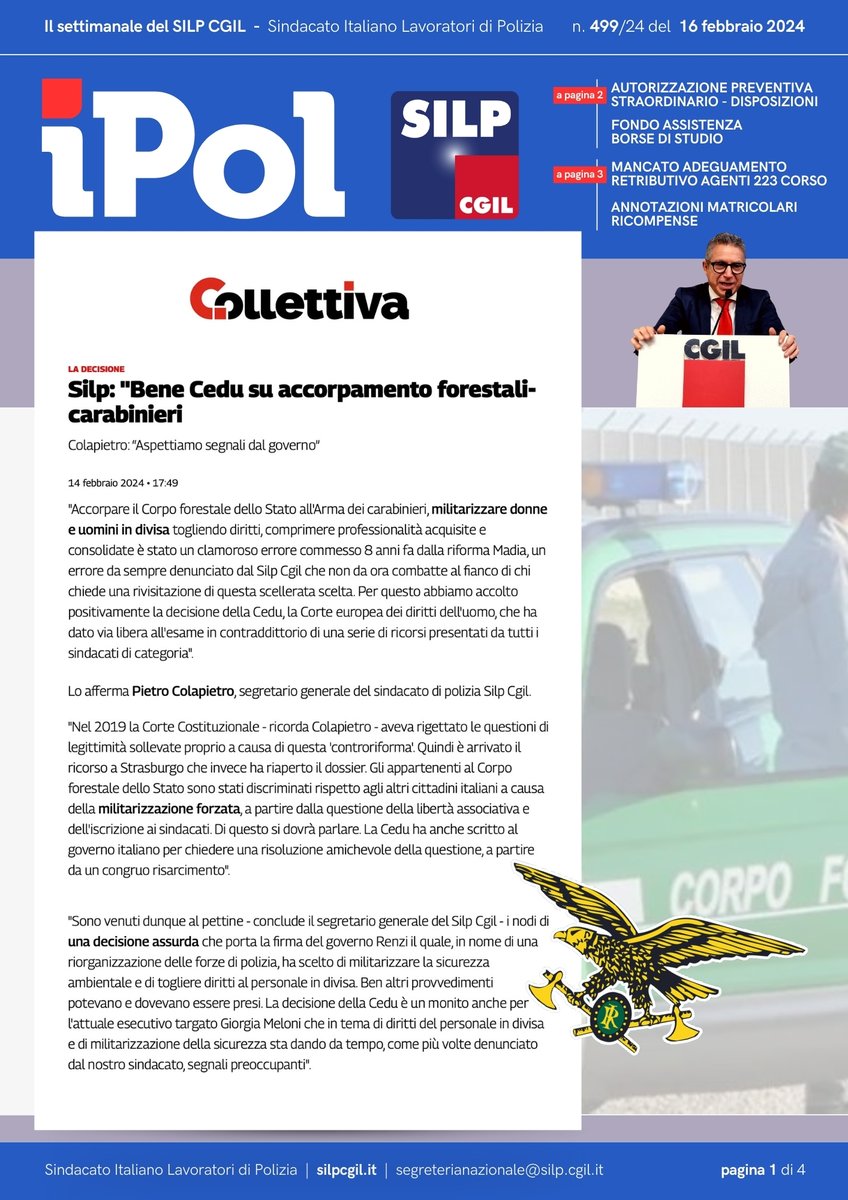 SILP CGIL Polizia tweet media