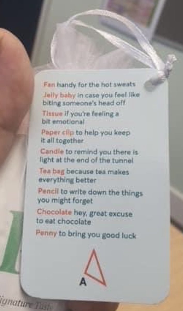 Total PR fail by <a href="/AvantiWestCoast/">Avanti West Coast</a> handing out this goody bag to some staff.

Struggling with the menopause is not funny for your older female workers 😡