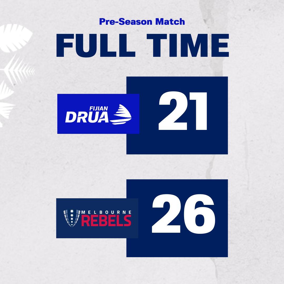 Fijian_Drua's tweet image. ⛵️  Rebels win the final 40. Great run from the boys and a good turnout from our fans. #preseason

Till the #SuperRound, Vinaka Melbourne🫡 can't wait for Round 1 next week. 

#TosoDrua #PacificAusSports