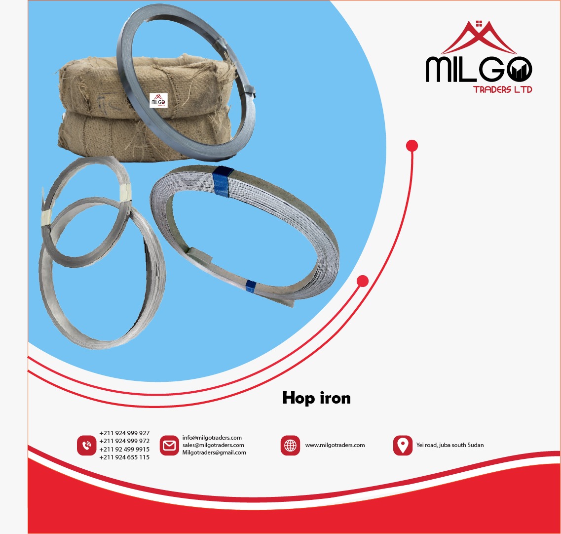 milgo_traders's tweet photo. Dear customers, as you have learned from us, we always bring you the things you need.          
To cover one of those needs, we brought you Hop Iron.

To acquire, please come and visit our shop, or you can contact us at the numbers below.

+211 924 999 927 
+211 924 655 115 https://t.co/4nAQe3ka9K