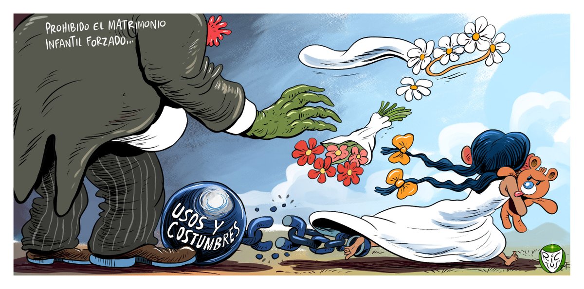 monerorictus's tweet photo. "Matrimonio infantil" Cartón publicado en @ElFinanciero_Mx https://t.co/ikWP7pSNhy