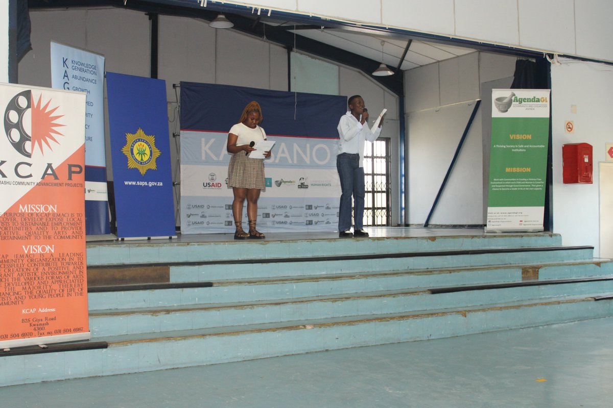 AgendaglO's tweet photo. AgendaGL hosted a talent show event on the 4th of October 2023 in Kwamashu G Hall, Durban. This
event aimed at promoting social cohesion for safer neighbourhoods by empowering the youth to
share their talents and skills in poetry, dance, and music through fun activities... #youth https://t.co/wmBlhZ9TjL