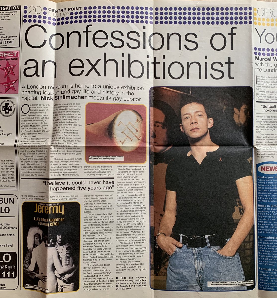 In 1999 I conceived and co-curated Pride and Prejudice, the first ever exhibition about LGBTQ+ lives to be held at a major UK museum (@MuseumofLondon). Too often our lives are unrecorded, erased or dismissed. This is why preserving and celebrating our history matters. #LGBTplusHM