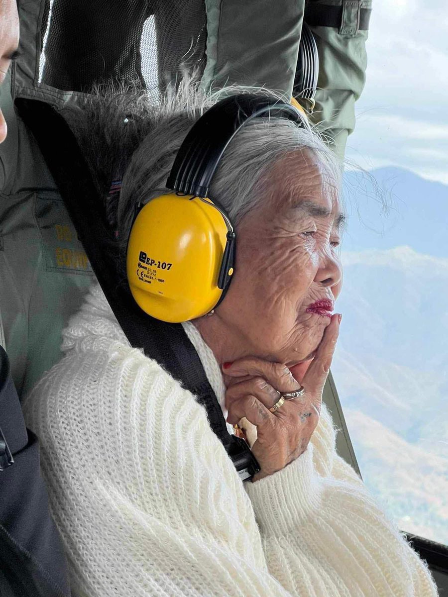 TeamAFP's tweet photo. A “LEGENDARY” JOURNEY | The AFP is grateful for the safe journey of Apo Whang-od from her remote village in Buscalan, Kalinga, to Manila and back on February 15 using Philippine Air Force’s Black Hawk helicopter. 

#OneAFPOnePHILIPPINES
#StrongAFPStrongPHILIPPINES
#AFPyoucanTRUST https://t.co/w9JiKHQv2t