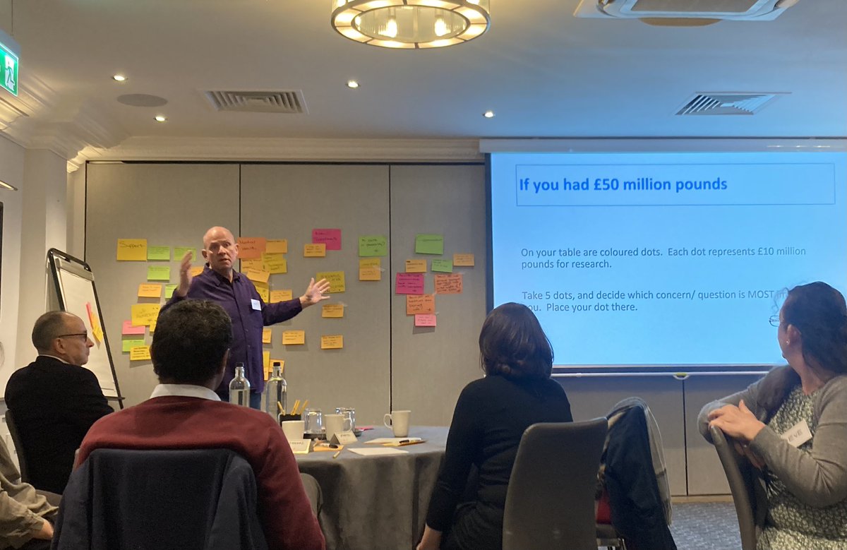 Great evening hosted by <a href="/OOSO_org/">OOSO</a> + the Oxford Research group. Patients and clinicians discussing what matters to them and what they would spend money on to improve the oesophagogastric service. Look what was voted a top priority in both groups 👀 #nutrition #moredietitians