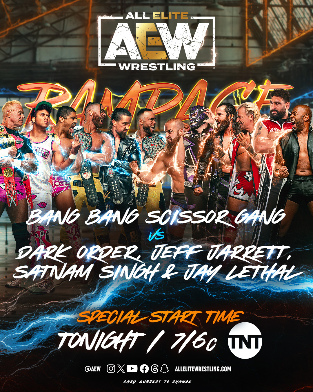 All Elite Wrestling on X: 🚨SPECIAL START TIME🚨 TONIGHT 7pm ET
