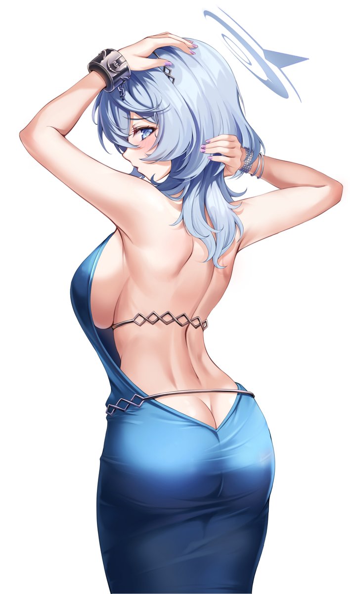 ブルアカ「アコドレス #ブルアカ #ブルーアーカイブ」|Bnari🐰のイラスト