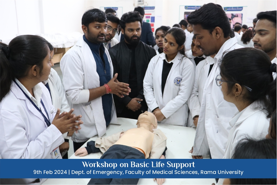 RamaUniversity's tweet image. The Workshop on &quot;Basic Life Support Saves Lives👨‍⚕️🚑&quot;
.
.
#RamaUniversity #StudentWorkshop #BasicLifeSupport #LifeSavingSkills #EmergencyResponse #HealthcareEducation #Empowerment #StudentTraining #SafetyFirst #SkillDevelopment #SavingLives #StudentHealth #EmergencyPreparedness