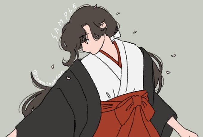「long hair red hakama」 illustration images(Latest)｜4pages