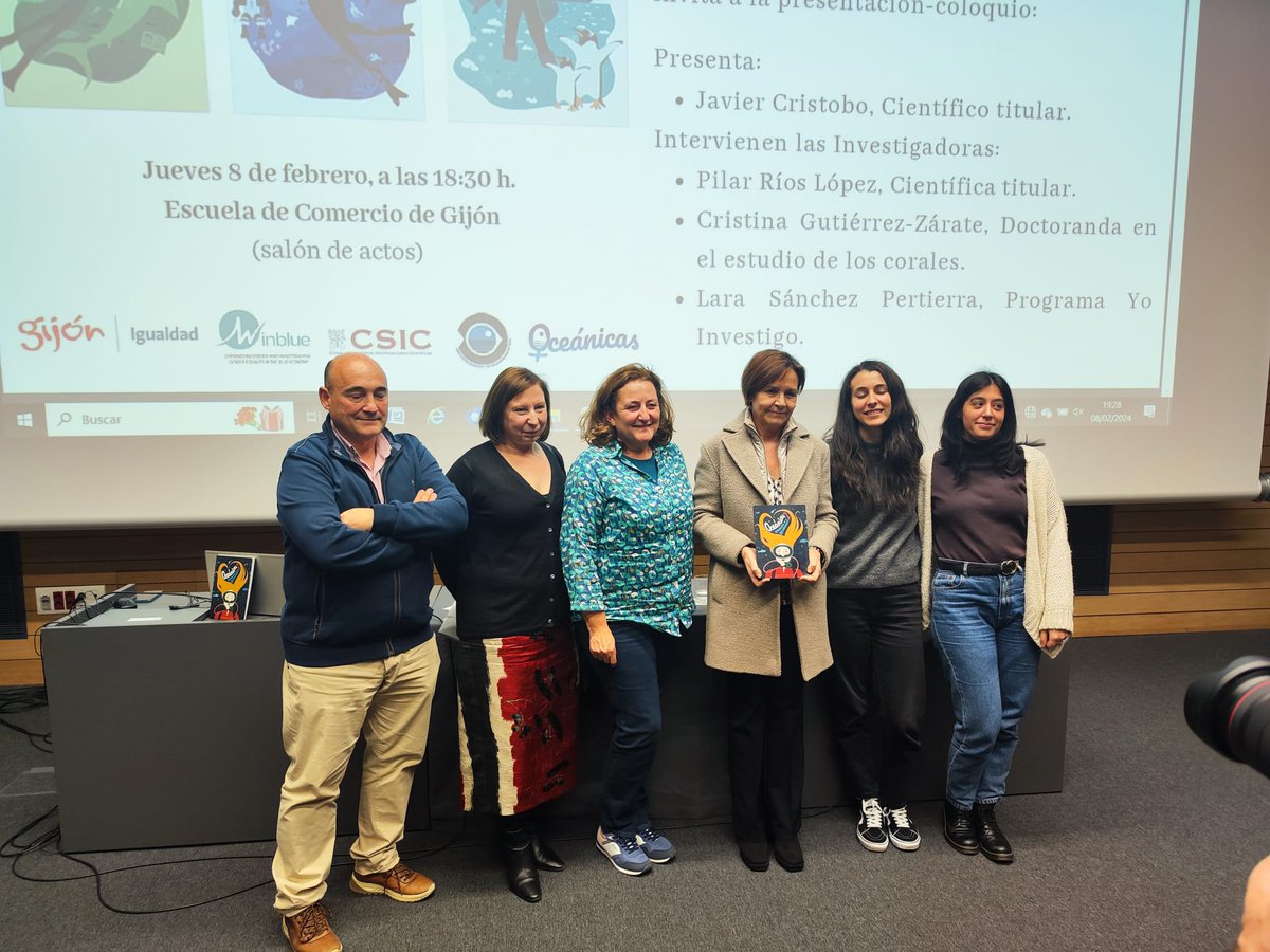 #WINBLUE, Gijón Equality Service and Gijón Oceanographic Center organized a colloquium aimed to inspire scientific vocations in women. Women love their professional careers despite the difficulties and barriers. #BlueEconomy #GenderEquality #EmpoweringWomen #HorizonEU #EU_MARE
