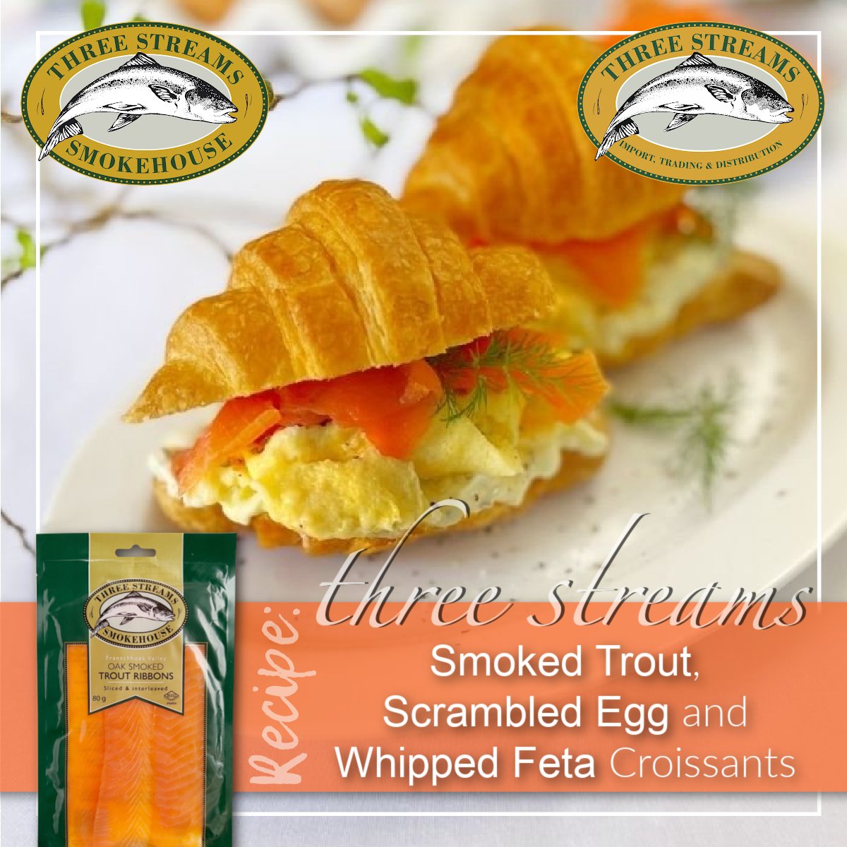 Make breakfast time preps effortless with this delicious, quick and easy Smoked Trout, Scrambled Egg and Whipped Feta Croissants recipe, created by Chef <a href="/ninatimm/">MyEasyCooking</a> using our Cold Smoked Trout Ribbons.

Get the recipe, HERE: my-easy-cooking.com/.../salmon-cro…
