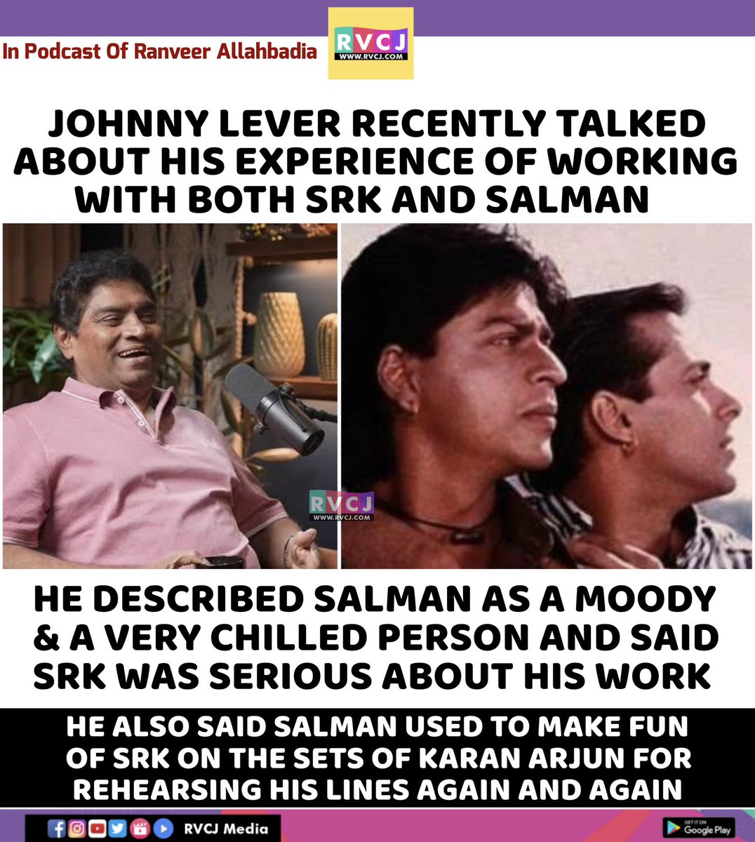 Johnny Lever about his working experience with SRK and Salman!

#johnnylever #shahrukhkhan #salmankhan #karanarjun