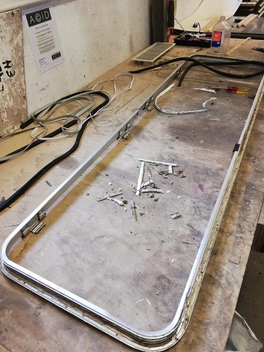 TheEnglishCarav's tweet photo. On This Day 2019....
A memory of working on a Ford Transit Herald 'SquireRL' motor home. In for repairs to the door and doorway.
#motorhomerepair https://t.co/t9rCOF4PV1