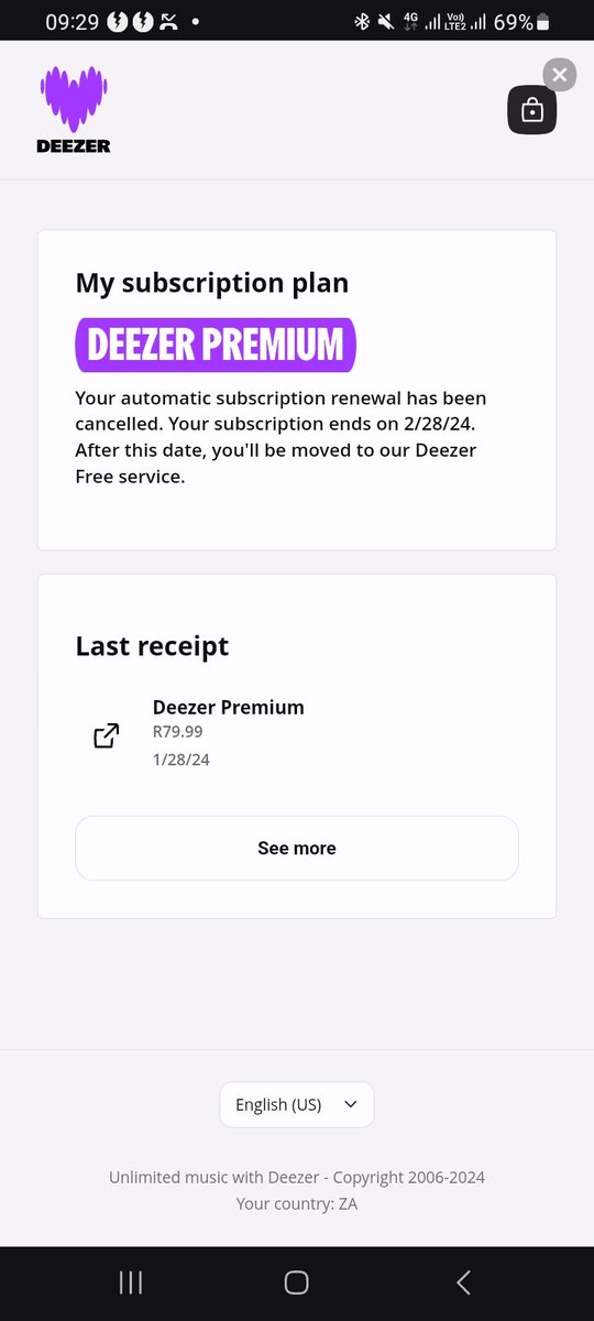 ChalkyWhite_'s tweet photo. @DeezerHelp @DeezerZA @Deezer 
Hi. Why don't I have the option to change my plan to the family plan or change my payment details? See screenshot. It says my renewal is canceled. No option to change plan or to change paymenr https://t.co/5SC5mnYiNY