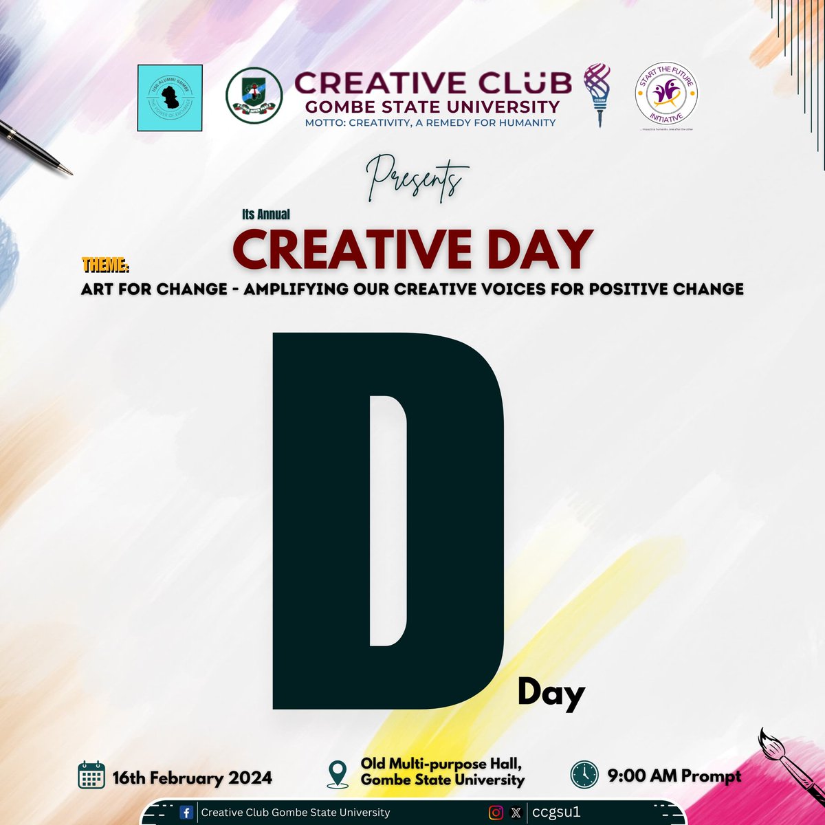 ccgsu1's tweet photo. It the D day already, 9am prompt Creative day commences 💃🏻💃🏻💃🏻💃🏻💃🏻 https://t.co/iZm0hR3FBN
