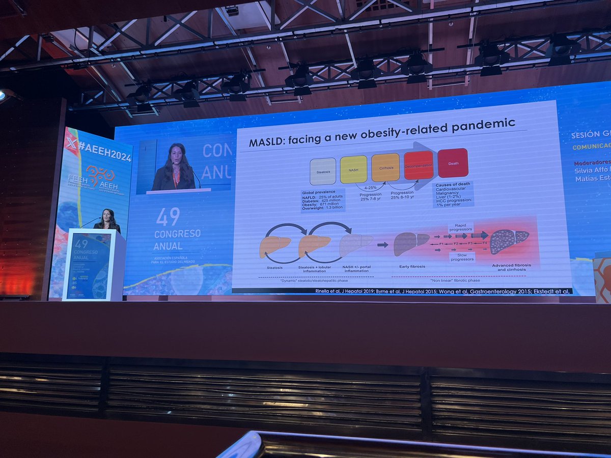 #AEEH2024 terrific presentation by <a href="/RocioGallegoD/">Rocío Gallego Durán</a> about single cell RNAseq in Diamond animals with MASLD: deciphering transition from steatosis to steatohepatitis: mitochondrial dysfunction, UCE down-regulation and enhanced GLS. @CIBERehd <a href="/AEEHLiver/">Asociación Española para el Estudio del Hígado</a> <a href="/ibis_sevilla/">IBiS</a> Great 👏🔟👏