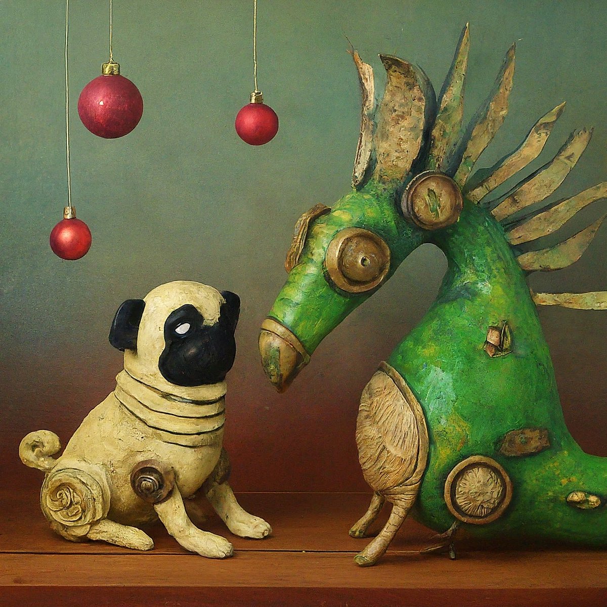 CharlieYenArt's tweet photo. Puggy and his mate, Woody are skipping through art history!
In the Year of the Dragon, they're crafting a journey filled with more silliness, sincerity, and boundless creativity. To peace & adventures✌️
#YearOfTheDragon
#ImageFX #Gemeni #LabsGoogle
#PugArt #AIArt #Pug https://t.co/trdY5J6dl1