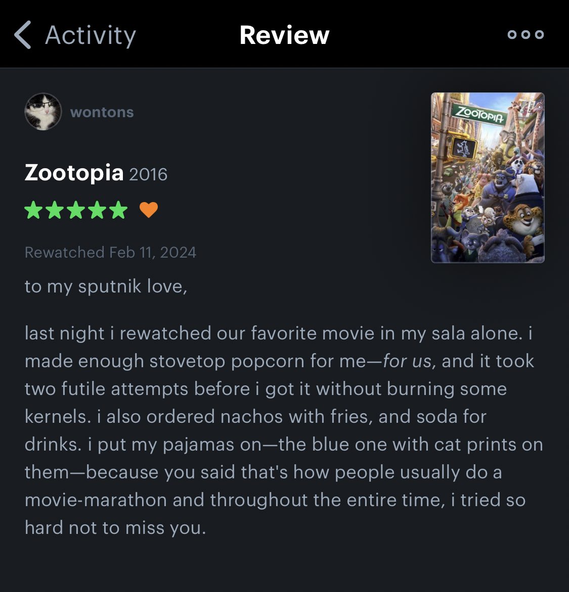 jeonquizote's tweet image. sputnik lovers,
a short filo #minwon au 

ww posted a movie review on his letterboxd account and mg saw it.