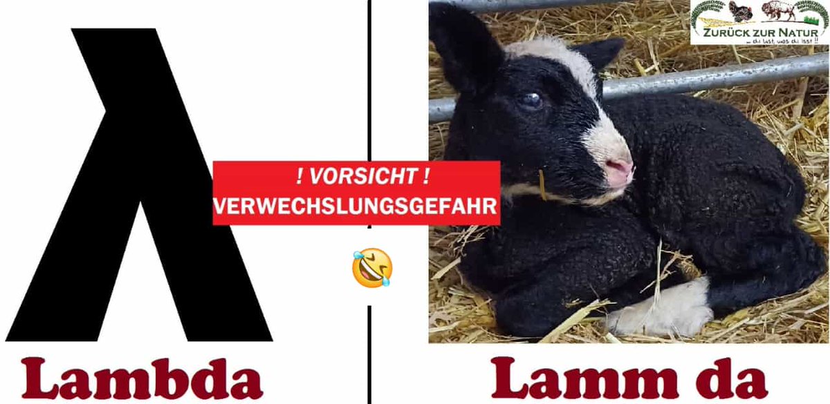 Zurueck_z_Natur's tweet photo. #Verwechlungsgefahr 🤣🤣🤣 #lambda #lammda https://t.co/u2l4q9HSFI