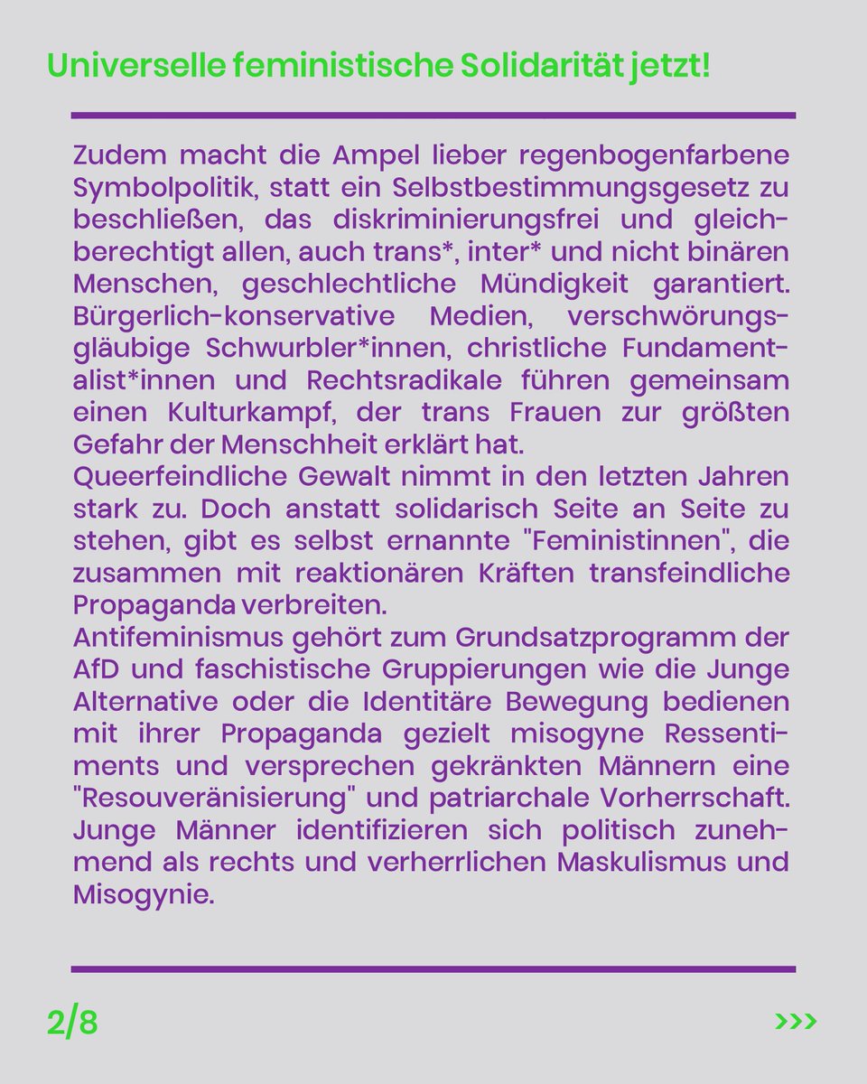 fem_unlimited's tweet photo. Heraus zum feministischen Kampftag 💜

#feminismunlimited #b0803 #feministischerkampftag https://t.co/aqzzK6Yy4x