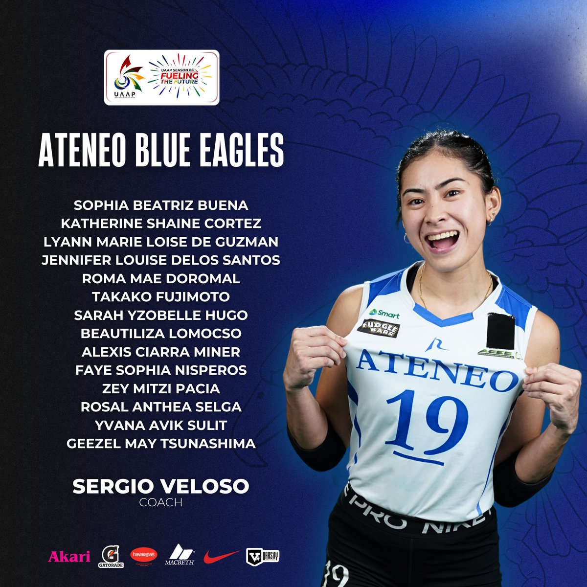 uaap_official's tweet photo. [1/2] UAAP Women's Volleyball is here! 🏐 

Get to know the movers and shakers of the #UAAPSeason86 volleyball tournament by checking out the full team rosters below. Catch all the action live on One Sports, Varsity Channel, and the Pilipinas Live App! 📺 

#FuelingTheFuture https://t.co/E36pOpS5ql