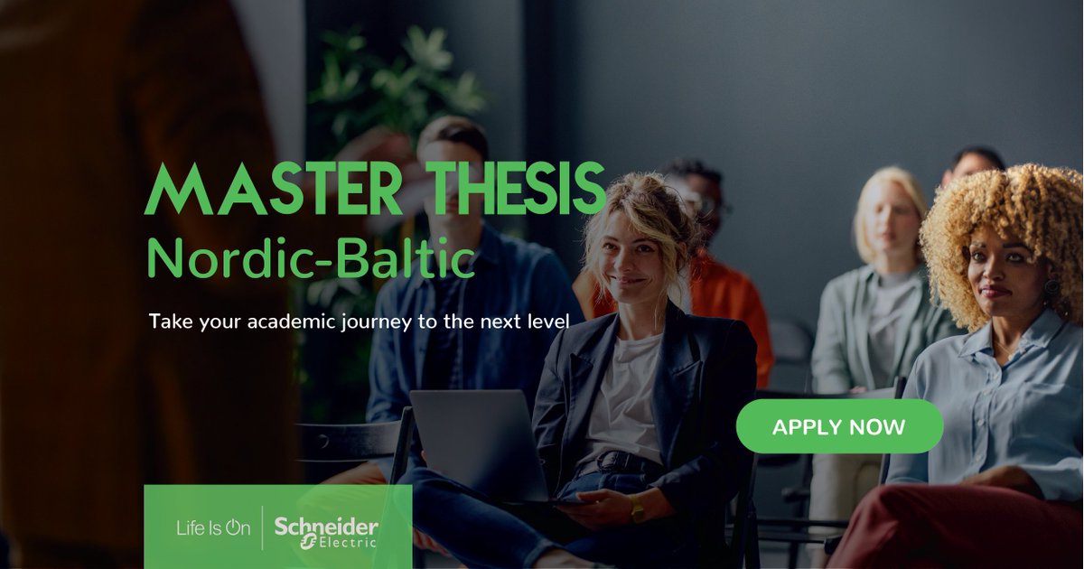 Vi inviterer håbefulde personer til at ansøge om muligheden for at skrive deres kandidatspeciale i samarbejde med Schneider Electric.🎓

Læs mere: spr.ly/6012VSUkp! 

#SchneiderElectric #MasterThesisOpportunity #InnovationInEnergy #LifeIsOn