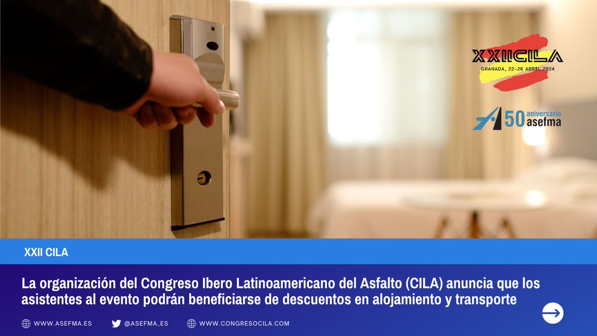 asefma_es's tweet photo. 📢 ¡Atención asistentes del #XXIICILA!

La organización del evento anuncia:

🏨 tarifas especiales en hoteles selectos de Granada
🚆 descuento en trenes AVE o larga distancia de @Renfe

Toda la información está disponible en: https://t.co/naWGa2dIOl https://t.co/PZEp24lGoZ