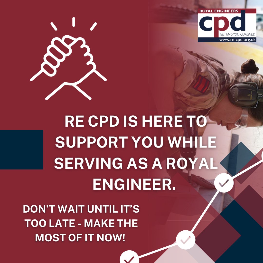 Myth Buster: #RECPD are here to support you NOW! 🤝 Find out more about how we can help support you: re-cpd.org.uk #SapperFamily #personaldevelopment