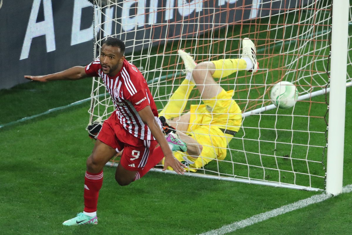olympiacosfc's tweet photo. Describe that finish in one word: ____
#Olympiacos #UECL #OLYFTC #Goal #ElKaabi https://t.co/MFYCZDd9Zp