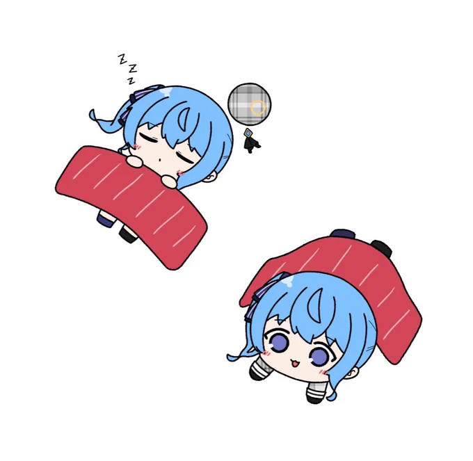 スシローのキーホルダーあまりにも可愛かったから、すいちゃんバージョンで描いてみた!#ほしまちぎゃらりー 