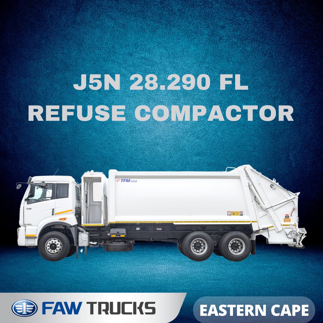 FawCape's tweet photo. Effortlessly navigate through your workday in the thoughtfully designed interior of the FAW J5N 28.290FL refuse compactor, a true blend of form and function. ♻️
#fawtrucks #fawtruckseasterncape #trucks #refusecompactor https://t.co/idiCdzcVTw