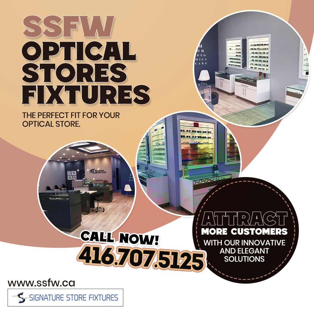 ssfw_ca's tweet image. Optical stores fixtures
The perfect fit for your optical store.
Call: 416-707-5125 Or
Visit website: 🌐 ssfw.ca 
to Book Your Appoimtment Today!
#kitchencabinets #cannabisstore #storefixture #toronto #mississauga #storerenovation #signaturestorefixtures