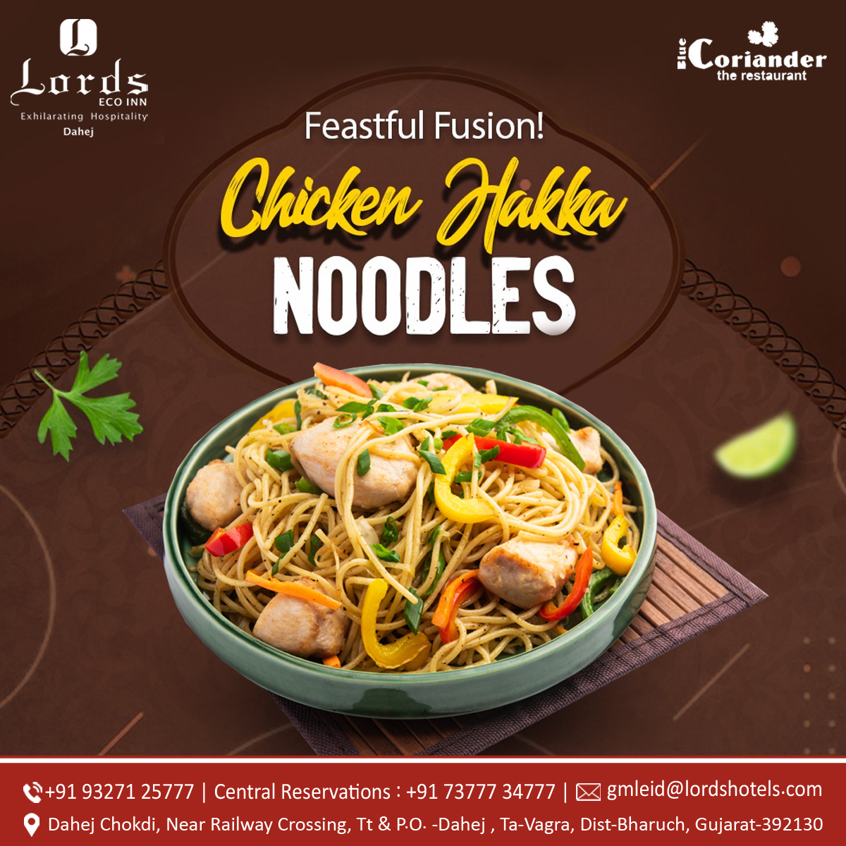 You have been missing Chicken Hakka Noodles for a long time? Lords Eco Inn Dahej is here to make sure you don't miss it anymore. We serve the best chicken Hakka Noodles.

#chickenhakkanoodles #noodles #hakkanoodles #hakkanoodlesrecipe