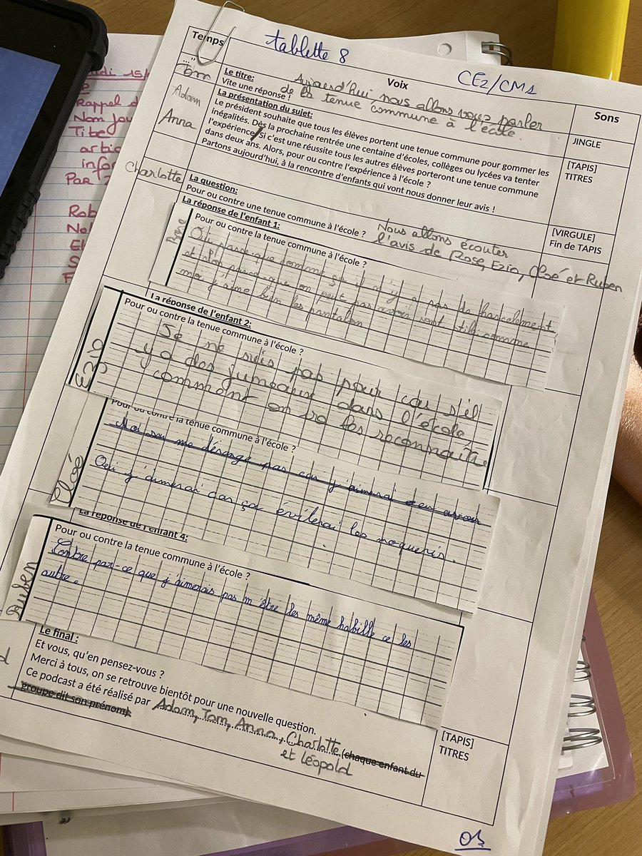 NiogretVitry's tweet photo. Dernière journée de la résidence EMI et numérique : on finalise les projets ! Enregistrement des podcasts en CE1/CE2 et CE2/CM1 grâce à l’application
 Atelier France Info Junior et grâce au conducteur réalisé par les élèves. https://t.co/niooU5qJUU