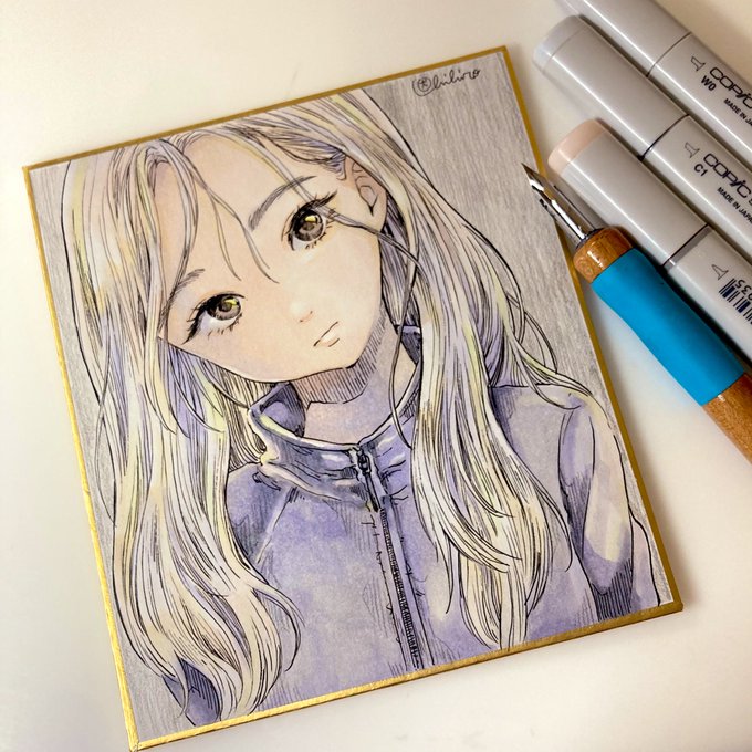 「blonde hair pencil」 illustration images(Latest)