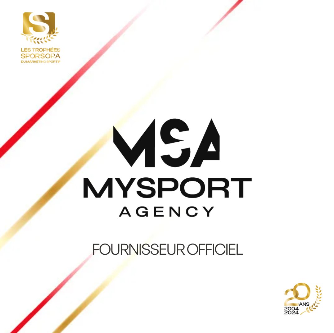 @mysportagency , fournisseur officiel de la 20ème édition des Trophées SPORSORA du Marketing Sportif 🤝 🎥 L’ensemble de la production des contenus vidéos de cette 20ème édition sera réalisé de @mysportagency.