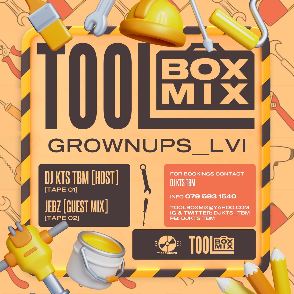 The latest edition of *TBM GrownUps_LVI* is running on 4.3 Billion streams 🏌️😁🔥

Link🔗 > linktr.ee/djkts_tbm

SANDF | Pirates | Makhekhe