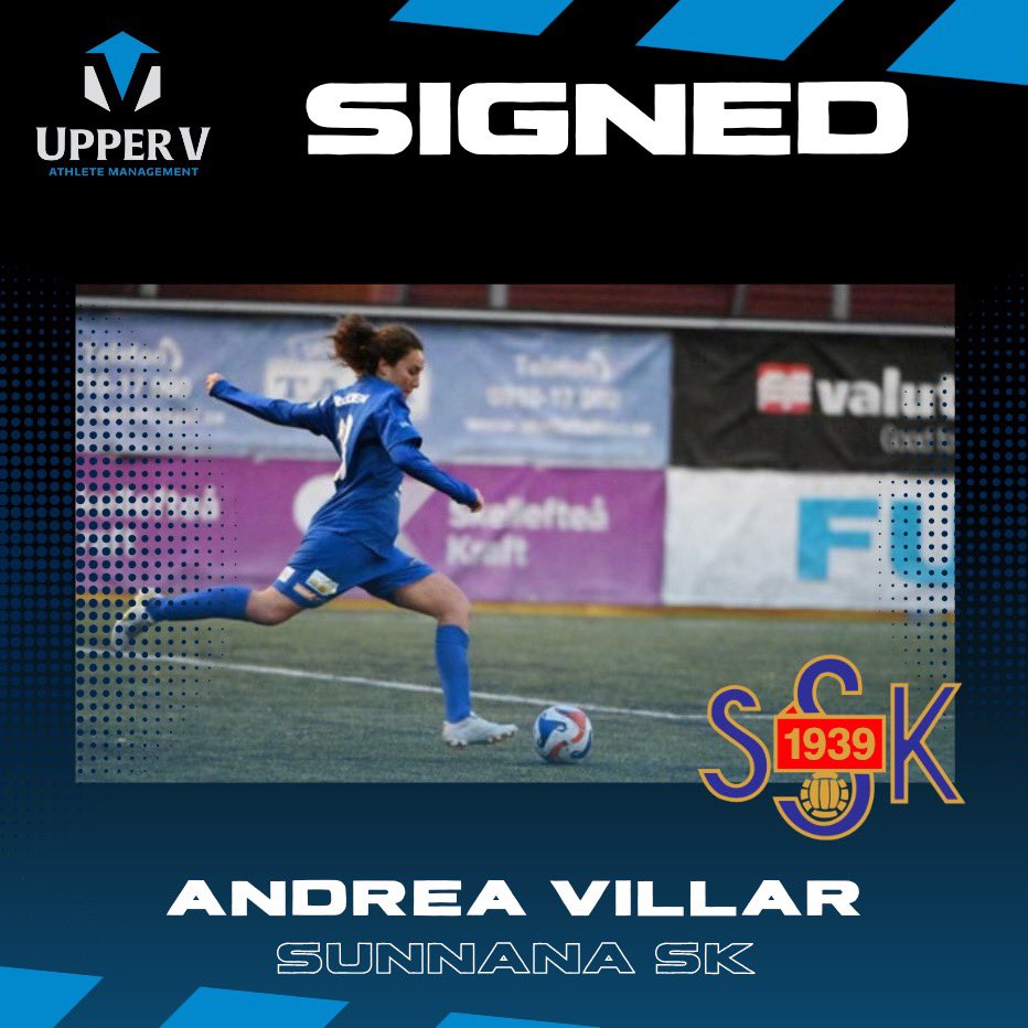 uppervathletes's tweet photo. ✍️⚽️🇸🇪 BACK FOR ANOTHER SEASON! Upper V Athlete and former @CMUWSOC midfielder @andrea_9atm has inked a deal with Swedish club @SunnanaSK for the 2024 @_Elitettan season. Congratulations Andrea - the @uppervathletes wishes you the best of luck!!! #sunnanask #sunnanaskdam https://t.co/9AIpZZtpHA