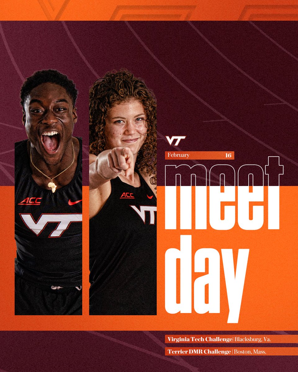 𝙈𝙀𝙀𝙏 𝘿𝘼𝙔 🦃     

⏱️Virginia Tech Challenge » vthoki.es/aXxVb
⏱️Terrier DMR Challenge » vthoki.es/fitGM 

#Hokies 👟