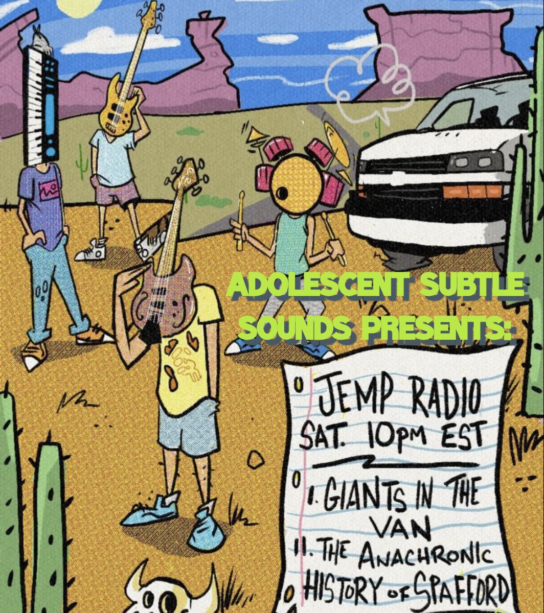 _SweepingViews's tweet photo. @JEMPradio #TenYear sees yet ANOTHER IP DROP under the ADOLESCENT SUBTLE SOUNDS banner feat. The Untold-Until-Now Story &amp; Musics of @SpaffordMusic w host @Abstract_Origin : GIANTS IN THE VAN premiers THIS SATURDAY 10PM EST! #Spaffnerds we need you out in force! DL Jemp app NOW! https://t.co/V0uqeRsYrW