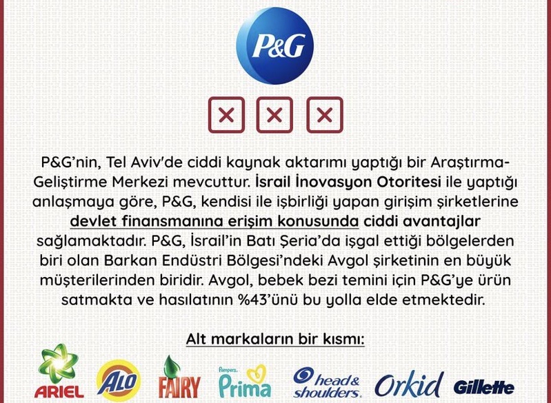 Spor Kulüplerinin Sponsorluk İmzaladığı P&G firması israil'e destek oluyor boykot edelim #ibrahimkeloğlanTUTUKLANSIN #2000LerAnkaraMitingi