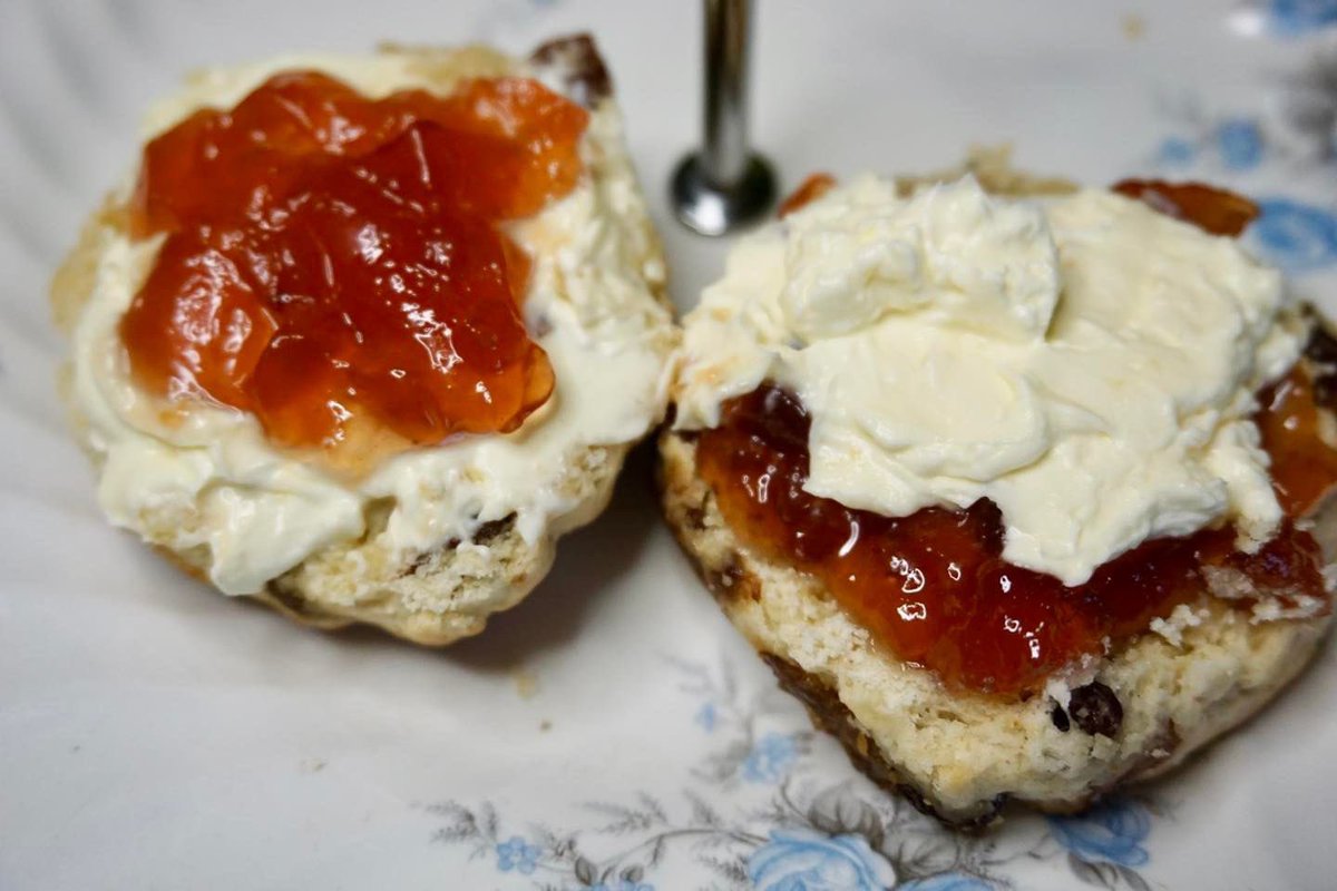 Now this question might cause a few comments😆 When you have a scone do you use the Devon method or Cornish method for your jam and clotted cream?🤔 Devon - Clotted cream on first then jam Cornish - Jam first then clotted cream #curleysdiningrooms #horwich #bolton