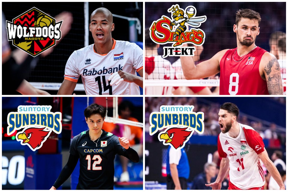 Jakub110Jakub's tweet photo. AKTUALNE TRANSFERY NA SEZON 2024/2025 DO JAPOŃSKIEJ EKSTRAKLASY:

🔹🇨🇺 López -> Panthers
🔸🇵🇱 Śliwka -> Sunbirds
🔹🇯🇵 Takahashi -> Sunbirds
🔸🇳🇱 Abdel-Aziz -> Wolfdogs
🔹🇧🇷 Roque -> JT Thunders
🔸🇮🇹 Recine -> Arrows
🔹🇧🇷 Lucarelli -> JTEKT
🔸🇺🇲 DeFalco -> JTEKT

#podsiatka https://t.co/0KA5568Oos