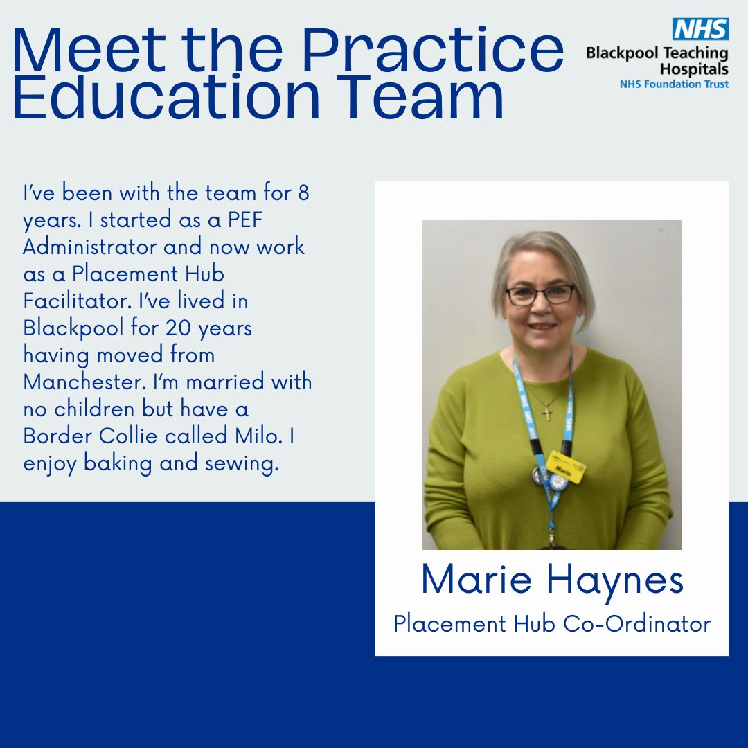 Have you met our Placement Hub Co-ordinator Marie Haynes? Marie has been with the team for 8 years, starting as an administrator for the PEF team. 
#FabFeb #PracticeEducation