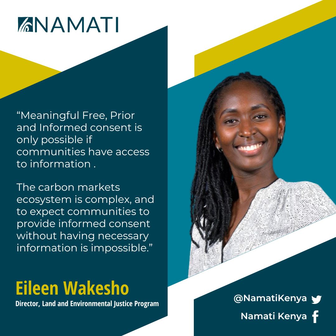 Transparency is crucial for communities' engagement & understanding of #CarbonMarkets. @NamatiKenya's @EileenWakesho joined @AlignLand webinar on #faircarbonmarkets to share🇰🇪communities' experiences & offer practical solutions for centring communities' in #carbonmarketprojects