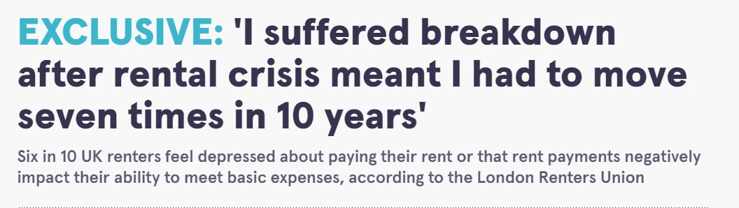 LDNRentersUnion's tweet photo. 🚨 BREAKING: The state of the private rental system is fuelling a MENTAL HEALTH CRISIS!

New polling from us reveals:
🏚️ 1 in 3 renters say housing has had a negative impact on their mental health!

🏚️ 1 in 4 say it has had an impact on their physical health.

🧵 THREAD [1/7] https://t.co/FTNGtPoFJI
