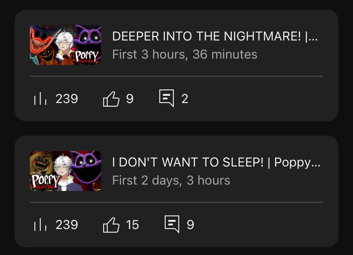 RyoIkiVT's tweet image. My twitch is a literal tumbleweed farm…

But the YouTube been going crazy!! I appreciate the love and support for the poppy playtime streams! 🙏🤍🔥

239 is my new lucky number I guess 💀

#PoppyPlaytime3 #vtuber #VtuberEN