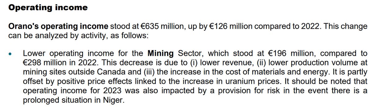#Orano reporting lower #uranium production volumes for 2023: