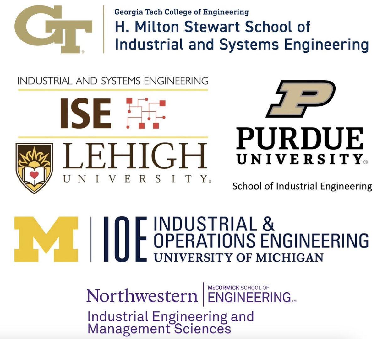 INFORMS JFIG (@informsjfig) on Twitter photo On behalf of the INFORMS JFIG board and members, we sincerely appreciate the generous funding from our sponsors <a href="/lehigh_ise/">Lehigh ISE Dept</a> <a href="/umichioe/">U-M Industrial and Operations Engineering</a> <a href="/NU_IEMS/">IEMS</a> <a href="/GeorgiaTechISyE/">Georgia Tech ISyE</a> and Purdue Industrial Engineering for supporting the JFIG activities for this fiscal year. <a href="/INFORMS/">INFORMS</a> #funding #jfig On behalf of the INFORMS JFIG board and members, we sincerely appreciate the generous funding from our sponsors <a href="/lehigh_ise/">Lehigh ISE Dept</a> <a href="/umichioe/">U-M Industrial and Operations Engineering</a> <a href="/NU_IEMS/">IEMS</a> <a href="/GeorgiaTechISyE/">Georgia Tech ISyE</a> and Purdue Industrial Engineering for supporting the JFIG activities for this fiscal year. <a href="/INFORMS/">INFORMS</a> #funding #jfig