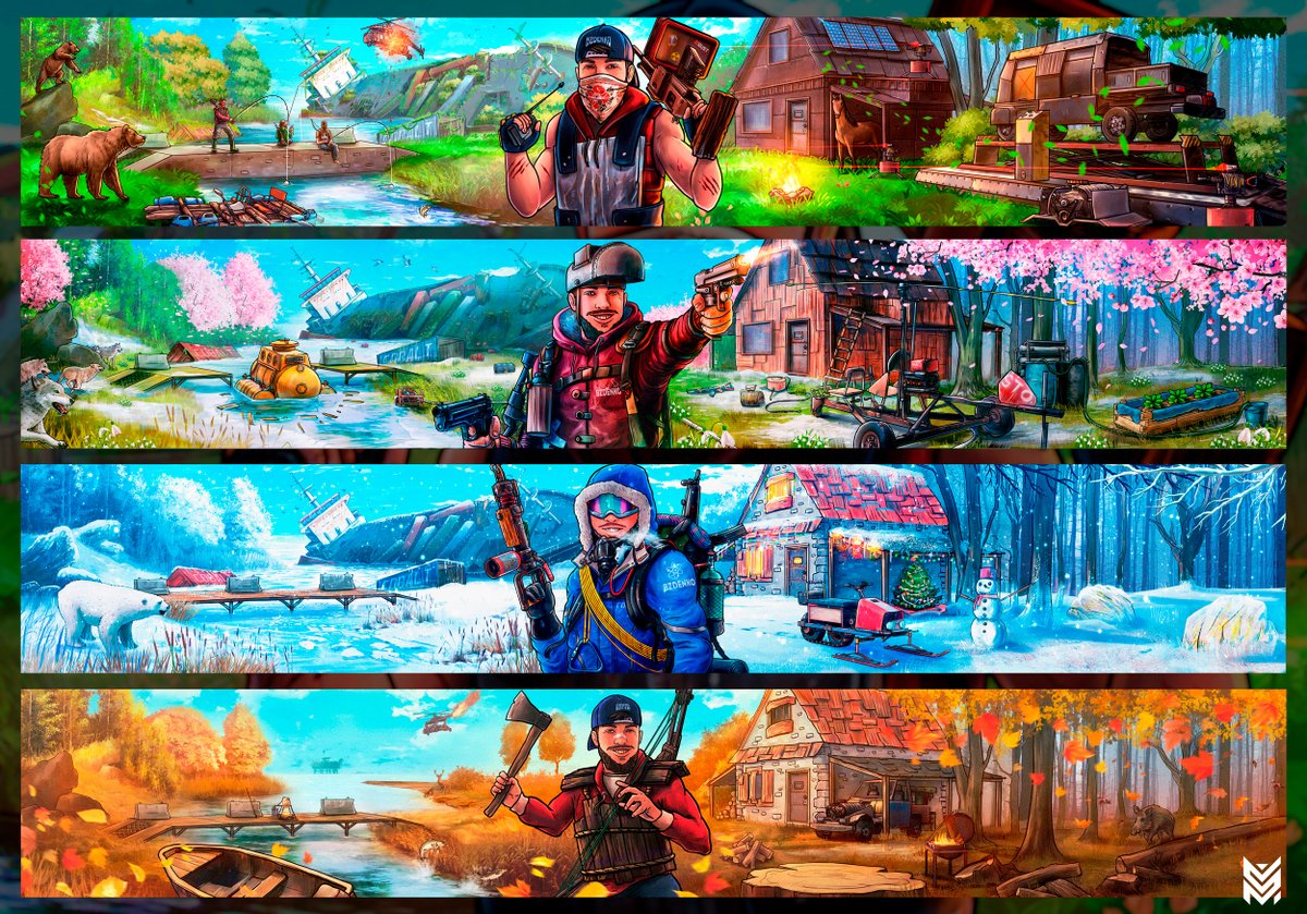 MvAartwork's tweet image. I'm back!
Seasons in Rust #playrust #facepunch #facepunchrust #rustart #fanart #illustration #GraphicDesigner #art #rust